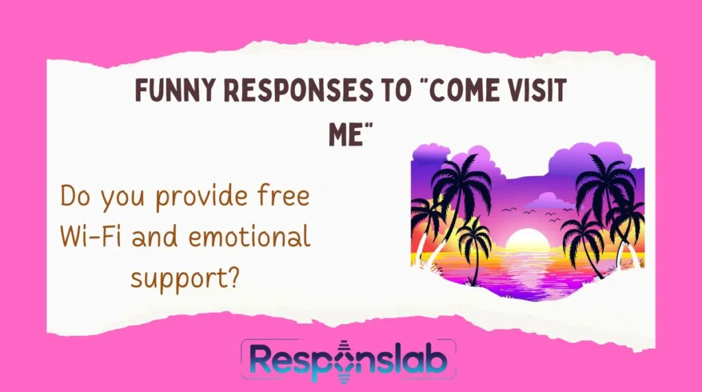 Funny Responses to “Come Visit Me”
