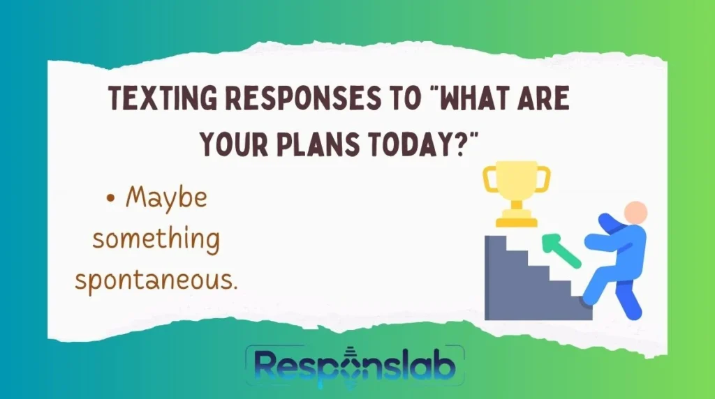 Texting Responses to “What Are Your Plans Today?