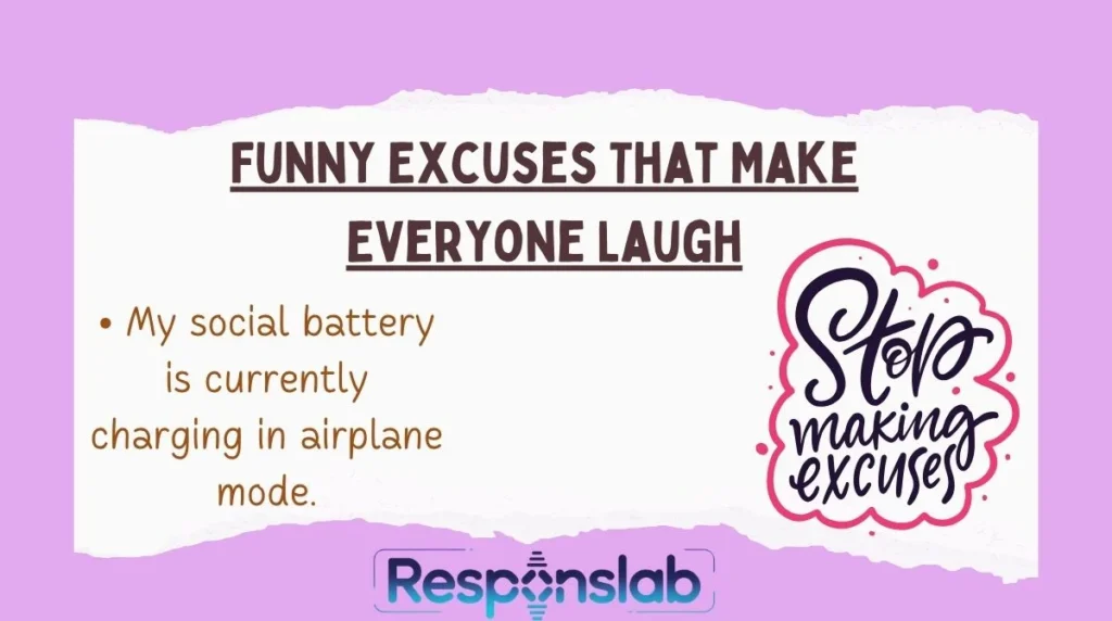 Funny Excuses That Make Everyone Laugh