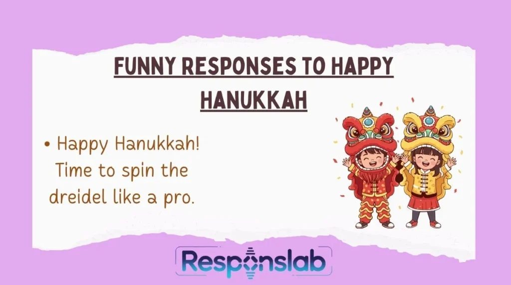 Funny Responses to Happy Hanukkah