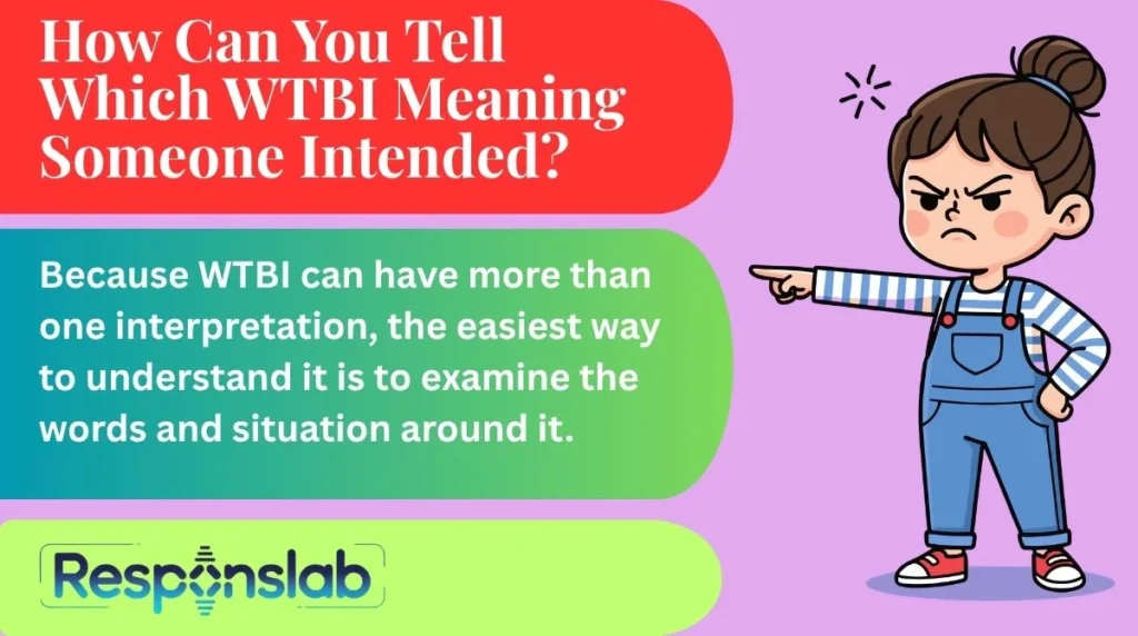 How Can You Tell Which WTBI Meaning Someone Intended?