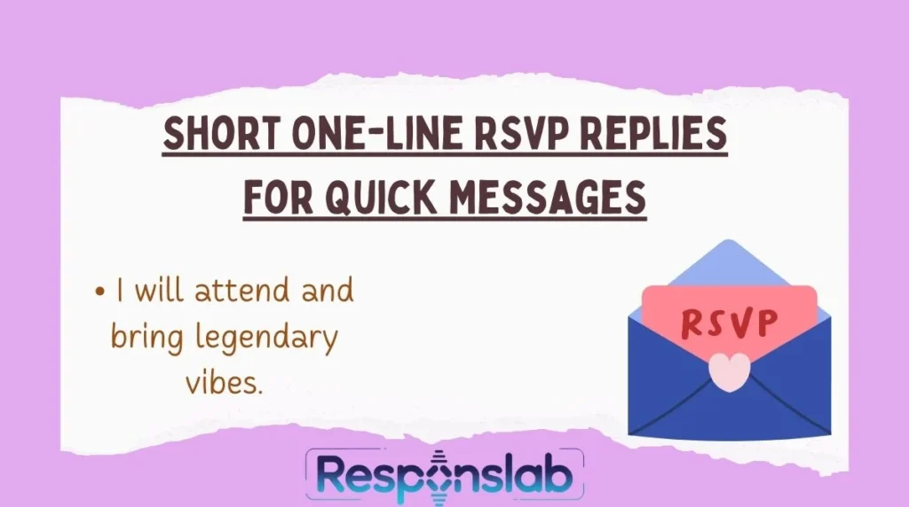 Short One-Line RSVP Replies for Quick Messages