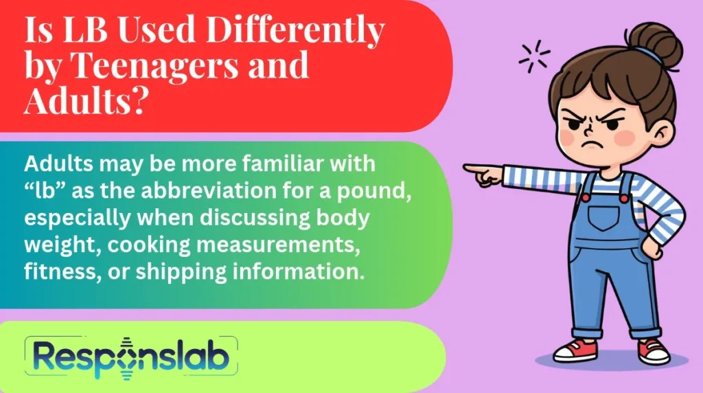 Is LB Used Differently by Teenagers and Adults?