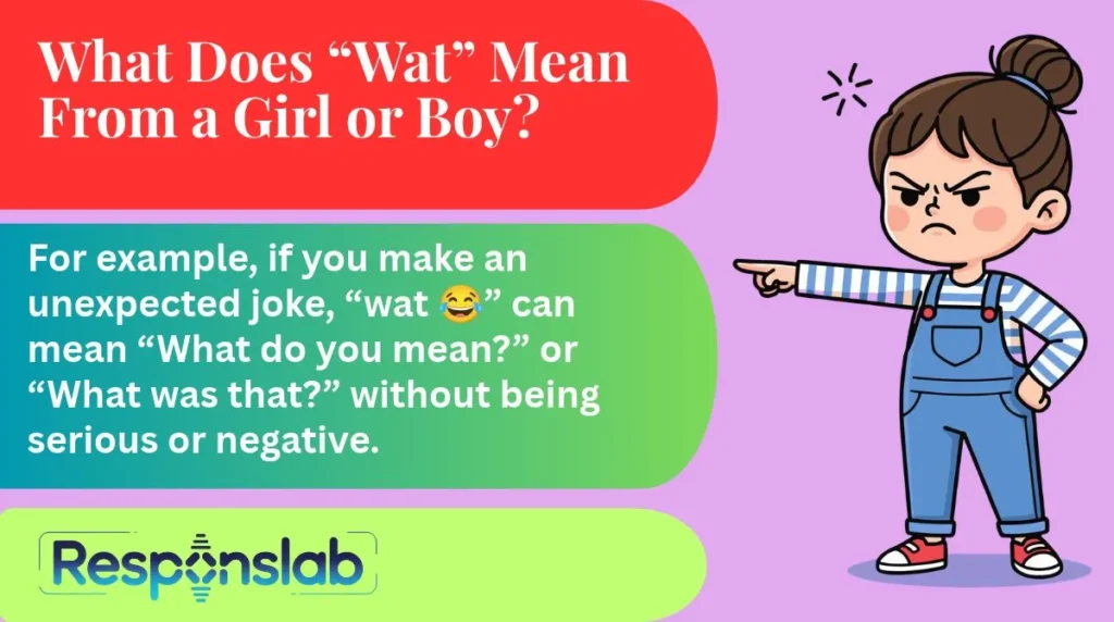 What Does “Wat” Mean From a Girl or Boy?