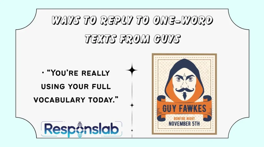 Ways to Reply to One-Word Texts From Guys