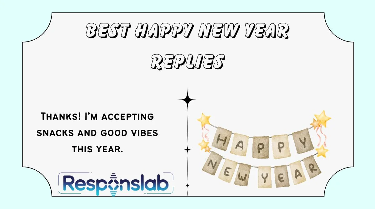 Best Happy New Year Replies