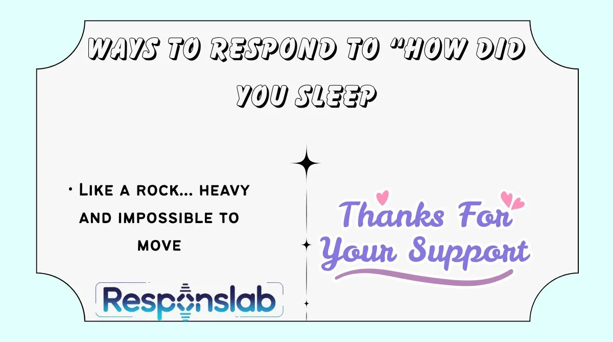 Ways to Respond to “How Did You Sleep