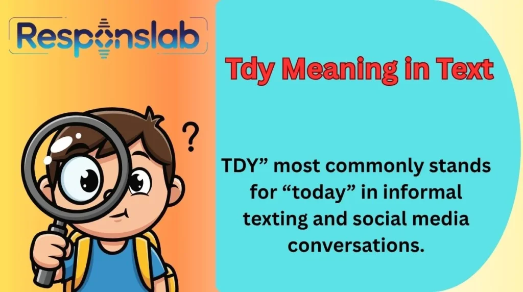 Tdy Meaning in Text